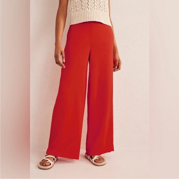 Boden Pants - Boden Red Wide Leg Trousers